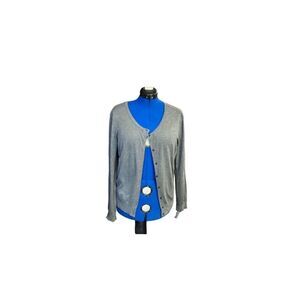 KENNETH COLE Sweater Shrug Cardigan Gray Size Large Long Sleeve